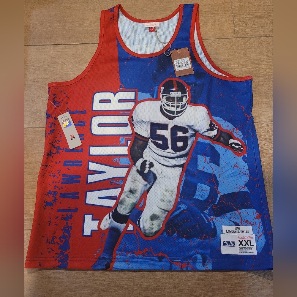 Lawrence Taylor New York Giants 1989 Player Burst Tank Top